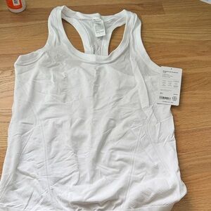 Athleta White Racerback Tank Top